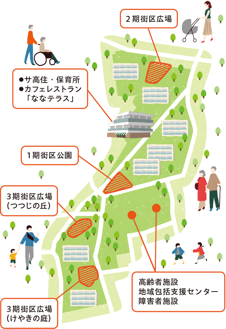 コーシャハイム向原のMAP